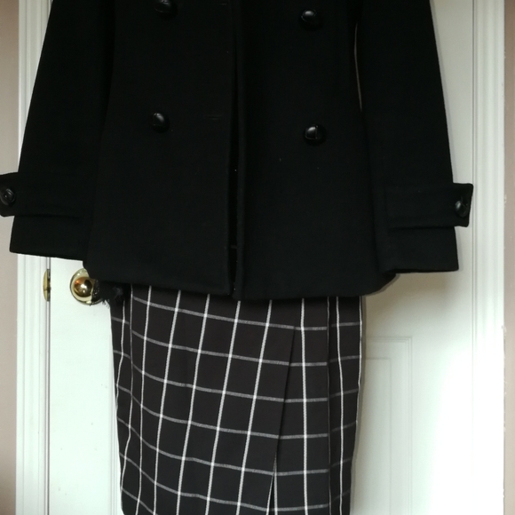 Lord and Taylor Pencil Skirt - Black White Checkered - SZ 2 - Picture 7 of 9